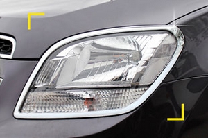 Хромированные накладки на передние фары Kyoungdong Chevrolet Orlando 2011-2019 ― Auto-Clover