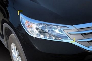 Хромированные накладки на передние фары Kyoungdong Honda CR-V IV 2012-2016 ― Auto-Clover