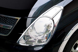 Хромированные накладки на передние фары Kyoungdong Hyundai Grand Starex (H-1) 2007-2019 ― Auto-Clover