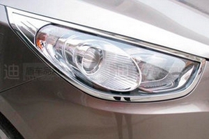 Хромированные накладки на передние фары OEM-Tuning Hyundai ix35 2009-2015 ― Auto-Clover