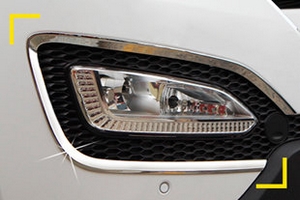 Хромированные накладки на передние противотуманные фары Kyoungdong Hyundai Santa Fe 2012-2018 ― Auto-Clover