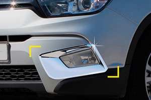Хромированные накладки на передние противотуманные фары Kyoungdong SsangYong Tivoli 2015-2019 ― Auto-Clover