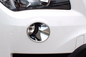 Хромированные накладки на передние противотуманные фары OEM-Tuning BMW X1 (E84) 2009-2015 ― Auto-Clover