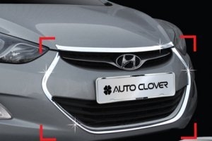Хромированные накладки на передний бампер Autoclover Hyundai Elantra 2010-2015 ― Auto-Clover