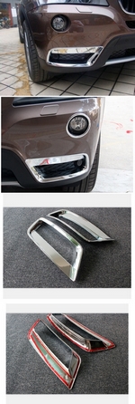 Хромированные накладки на передний бампер OEM-Tuning BMW X3 (F25) 2010-2017