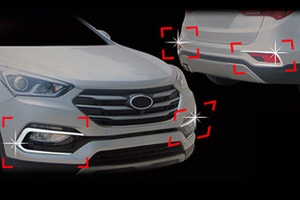 Хромированные накладки на противотуманные фары Autoclover Hyundai Santa Fe 2012-2018 ― Auto-Clover
