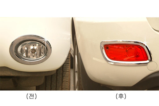 Хромированные накладки на противотуманные фары Autoclover Hyundai Santa Fe 2006-2009 no.17787