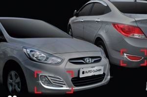 Хромированные накладки на противотуманные фары Autoclover Hyundai Solaris 2011-2017 ― Auto-Clover