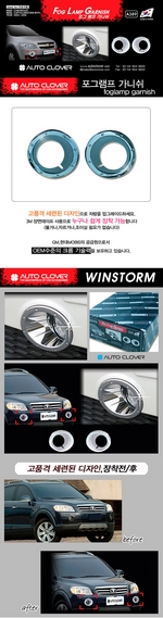 Хромированные накладки на противотуманные фары Autoclover Chevrolet Captiva 2006-2019