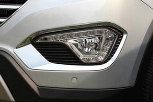 Хромированные накладки на противотуманные фары Kyoungdong Hyundai Grand Santa Fe 2013-2019 ― Auto-Clover