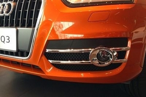 Хромированные накладки на противотуманные фары OEM-Tuning Audi Q3 2012-2019 ― Auto-Clover