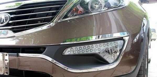 Хромированные накладки на противотуманные фары OEM-Tuning KIA Sportage 2010-2015 no.13803