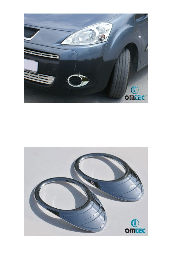 Хромированные накладки на противотуманные фары Omsa Line Citroen Berlingo 2008-2019 no.13729