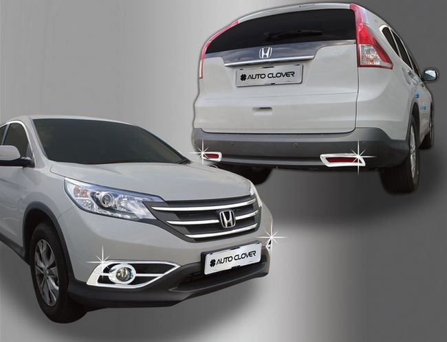 Хромированные накладки на противотуманные фары (перед/зад) Autoclover Honda CR-V IV 2012-2016 no.15347