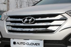 Хромированные накладки на решетку радиатора Autoclover Hyundai Santa Fe 2012-2018 ― Auto-Clover