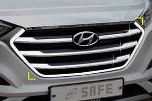 Хромированные накладки на решетку радиатора и окантовка Kyoungdong Hyundai Tucson 2015-2019 ― Auto-Clover