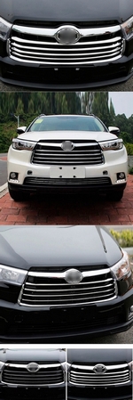 Хромированные накладки на решетку радиатора OEM-Tuning Toyota Highlander 2014-2019