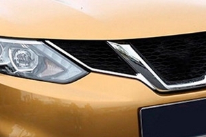 Хромированные накладки на решетку радиатора (вариант 1) OEM-Tuning Nissan Qashqai 2014-2019 ― Auto-Clover