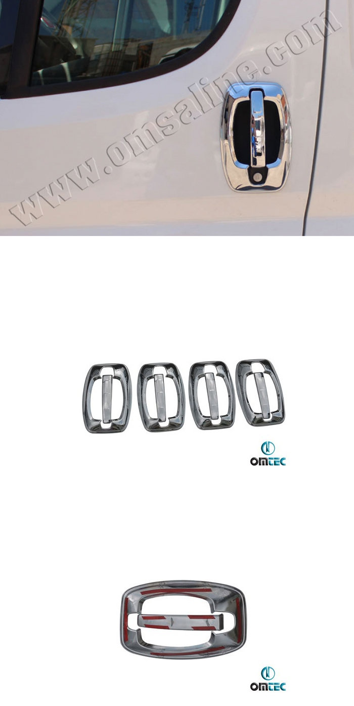 Хромированные накладки на ручки дверей Omsa Line Citroen Jumper 2006-2019 no.13726