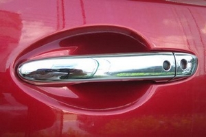 Хромированные накладки на ручки дверей (под кнопку) OEM-Tuning Mazda CX-5 2012-2017 ― Auto-Clover