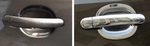 Хромированные накладки на ручки и чашки под ручки дверей OEM-Tuning Skoda Rapid 2012-2019