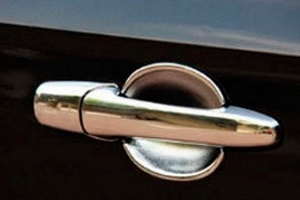 Хромированные накладки на ручки и чашки под ручки дверей OEM-Tuning Skoda Rapid 2012-2019 ― Auto-Clover