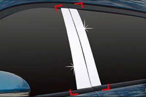 Хромированные накладки на стойки дверей Autoclover Hyundai Tucson 2015-2019 ― Auto-Clover