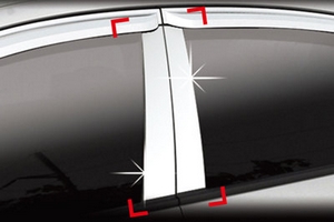 Хромированные накладки на стойки дверей Autoclover SsangYong Actyon 2005-2010 ― Auto-Clover