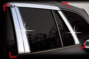 Хромированные накладки на стойки дверей Autoclover Hyundai Santa Fe 2010-2012 ― Auto-Clover