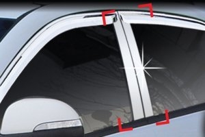 Хромированные накладки на стойки дверей Autoclover SsangYong Actyon New 2011-2012 ― Auto-Clover