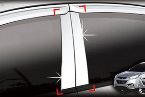 Хромированные накладки на стойки дверей Autoclover Hyundai ix35 2009-2015 ― Auto-Clover