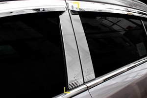 Хромированные накладки на стойки дверей Kyoungdong KIA Sportage 2010-2015 ― Auto-Clover