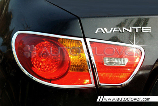 Хромированные накладки на задние фонари Autoclover Hyundai Elantra 2006-2010 no.17760