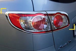 Хромированные накладки на задние фонари Kyoungdong Hyundai Santa Fe 2010-2012 ― Auto-Clover