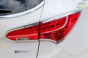 Хромированные накладки на задние фонари Kyoungdong Hyundai Santa Fe 2012-2018 ― Auto-Clover