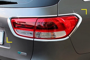 Хромированные накладки на задние фонари Kyoungdong KIA Sorento Prime 2015-2019 ― Auto-Clover