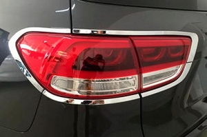 Хромированные накладки на задние фонари OEM-Tuning KIA Sorento Prime 2015-2019 ― Auto-Clover