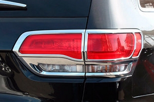 Хромированные накладки на задние фонари OEM-Tuning Jeep Grand Cherokee 2010-2019 ― Auto-Clover