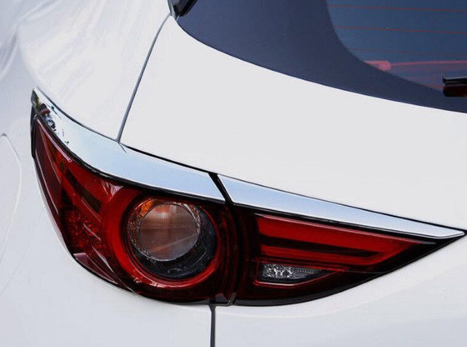 Хромированные накладки на задние фонари OEM-Tuning Mazda CX-5 2017-2019 no.1921