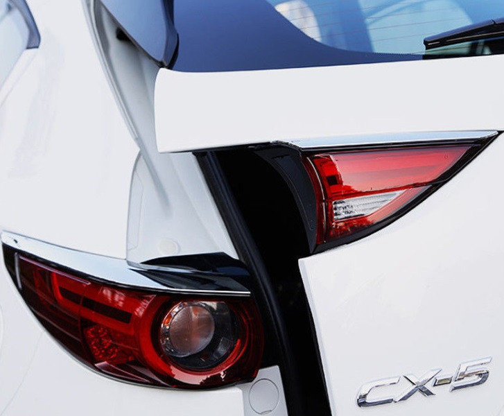 Хромированные накладки на задние фонари OEM-Tuning Mazda CX-5 2017-2019 no.1921