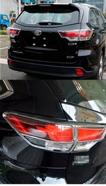 Хромированные накладки на задние фонари OEM-Tuning Toyota Highlander 2014-2019