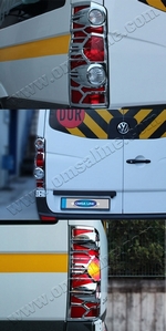 Хромированные накладки на задние фонари Omsa Line Volkswagen Crafter 2006-2019