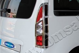 Хромированные накладки на задние фонари Omsa Line Citroen Berlingo 2008-2019 ― Auto-Clover