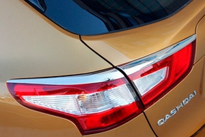 Хромированные накладки на задние фонари (вариант 1) OEM-Tuning Nissan Qashqai 2014-2019 ― Auto-Clover
