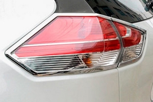 Хромированные накладки на задние фонари (вариант 1) OEM-Tuning Nissan X-Trail 2014-2019 ― Auto-Clover