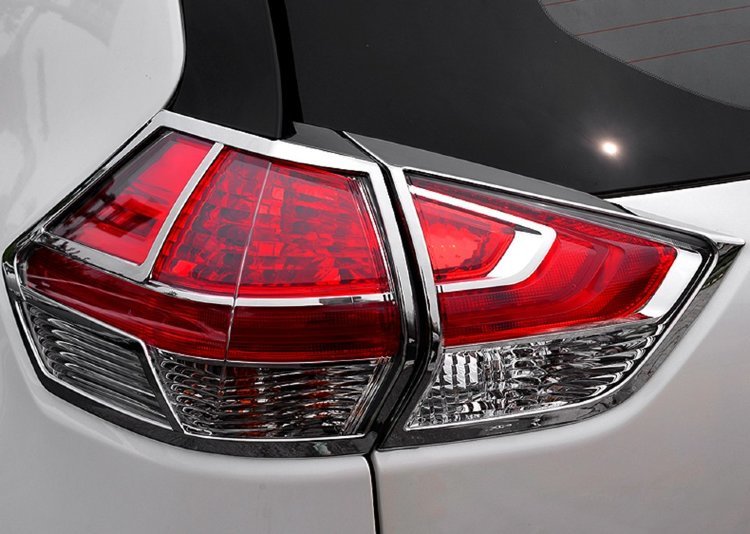 Хромированные накладки на задние фонари (вариант 2) OEM-Tuning Nissan X-Trail 2014-2019 no.8177