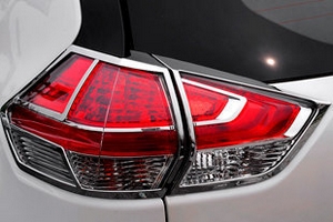Хромированные накладки на задние фонари (вариант 2) OEM-Tuning Nissan X-Trail 2014-2019 ― Auto-Clover