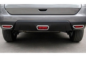 Хромированные накладки на задние противотуманные фары (3 элемента) OEM-Tuning Nissan X-Trail 2014-2019 ― Auto-Clover