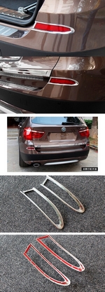 Хромированные накладки на задние противотуманные фары OEM-Tuning BMW X3 (F25) 2010-2017