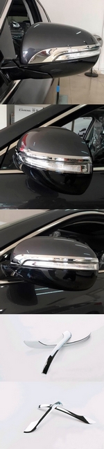 Хромированные накладки на зеркала OEM-Tuning KIA Sorento Prime 2015-2019